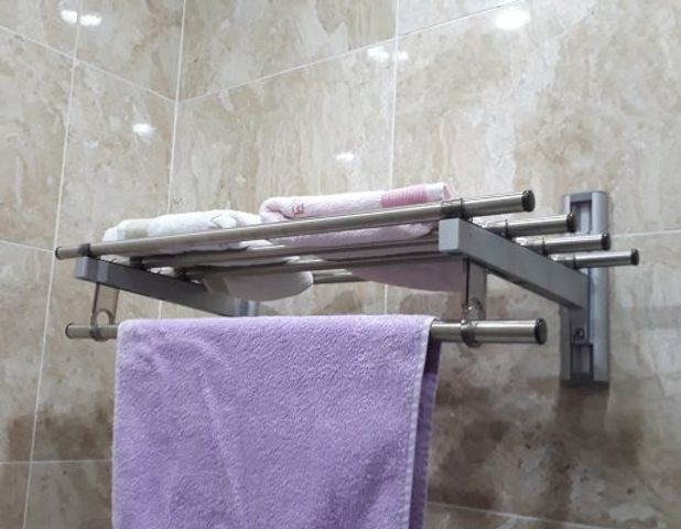Giá để đồ gắn tường 2 tầng Wellex ALB2060, nhôm inox cao cấp, tiện lợi cho không gian sống, chịu tải 30kg/tầng, hàng Hàn Quốc