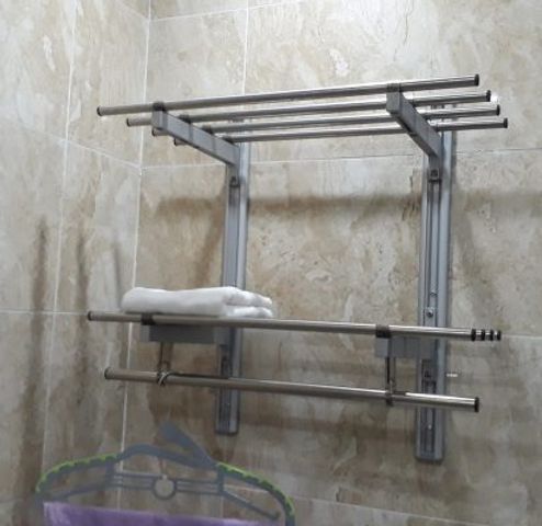 Giá để đồ gắn tường 2 tầng Wellex ALB2060, nhôm inox cao cấp, tiện lợi cho không gian sống, chịu tải 30kg/tầng, hàng Hàn Quốc