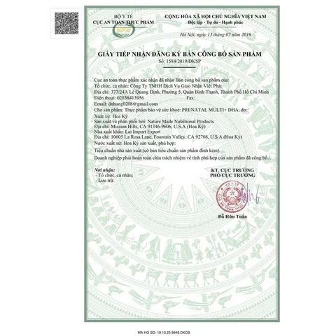 Viên Uống Vitamin Tổng Hợp Cho Bà Bầu Nature Made Prenatal + Folic Acid + DHA 150 Viên - Bổ Sung Dinh Dưỡng Cho Mẹ Và Thai Nhi