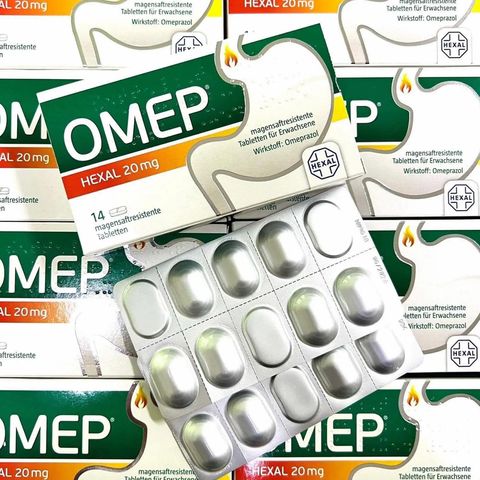 Giảm trào ngược dạ dày, ợ nóng Omep HEXAL 20mg Đức 14 viên