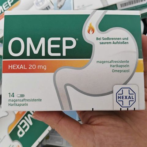 Giảm trào ngược dạ dày, ợ nóng Omep HEXAL 20mg Đức 14 viên
