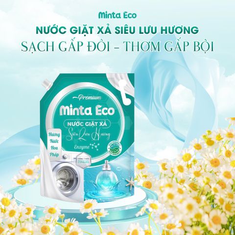 Nước Giặt Xả Siêu Lưu Hương Minta - Giặt Sạch Hiệu Quả, Lưu Hương Bền Lâu, Thân Thiện Với Da, Xuất Xứ Việt Nam