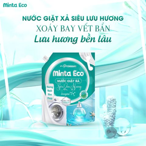 Nước Giặt Xả Siêu Lưu Hương Minta - Giặt Sạch Hiệu Quả, Lưu Hương Bền Lâu, Thân Thiện Với Da, Xuất Xứ Việt Nam