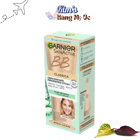 Kem Nền BB Cream Garnier Classic 50ml - Dưỡng Ẩm, Chống Nắng SPF 15, Che Khuyết Điểm, Làn Da Mịn Màng, Tươi Sáng
