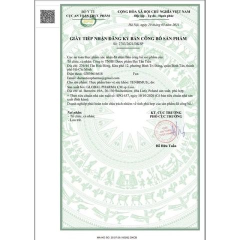 Men Vi Sinh 10 Chủng Tenbimus cho Trẻ Em - Bổ Sung Lợi Khuẩn và Hỗ Trợ Tiêu Hóa, Phát Triển Toàn Diện Sức Khỏe