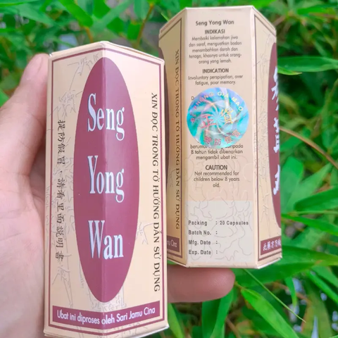 Sâm Nhung Seng Yong Wan - Hỗ Trợ Tăng Cân, Ngủ Ngon, Thiếu Máu, Mất Ngủ - Hộp 20 Viên WELIP