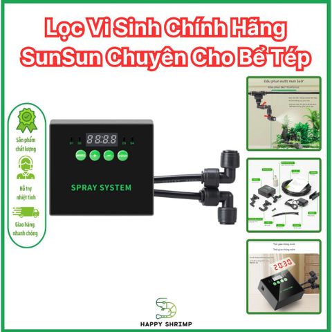 Máy Phun Sương ZRDR Chính Hãng Chất Lượng Cao Kèm Dây và 2 Bec Đơn cho Hồ Bán Cạn và Tiểu Cảnh - Dễ Lắp Đặt và Sử Dụng