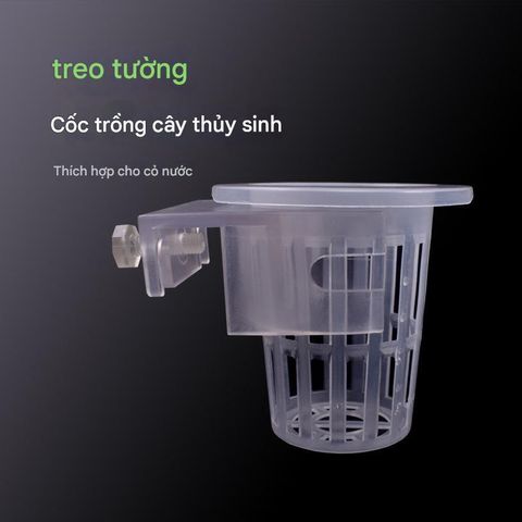 Cốc Nhựa Đôi Trồng Cây Thủy Sinh Móc Thành Bể - Giỏ Trồng Khoai Lang, Cỏ Nước, Phụ Kiện Hồ Cá An Toàn, Tiện Lợi