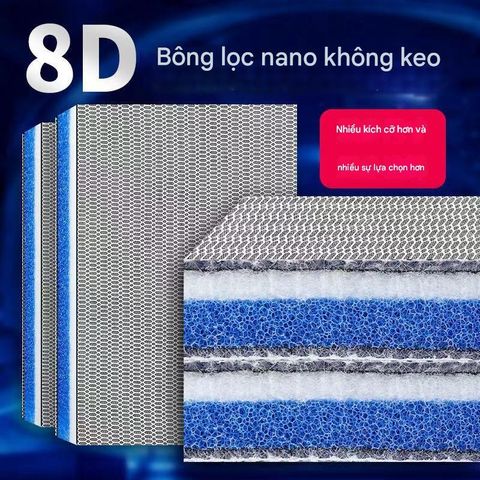 Tấm Lọc Bể Cá 8D – Lọc Siêu Sạch Với 8 Lớp Chống Cặn Đặc Biệt, Phù Hợp Cho Bể Cá Cảnh và Thủy Sinh