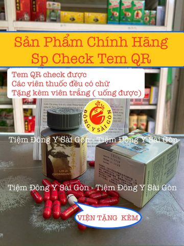 Linh Chi Tráng Thân Đơn - Lin-Zi Chong Sun Tan Hộp 50 viên (Hàng chính phẩm WisDom, Tem check được mã QR, Date mới) 316011