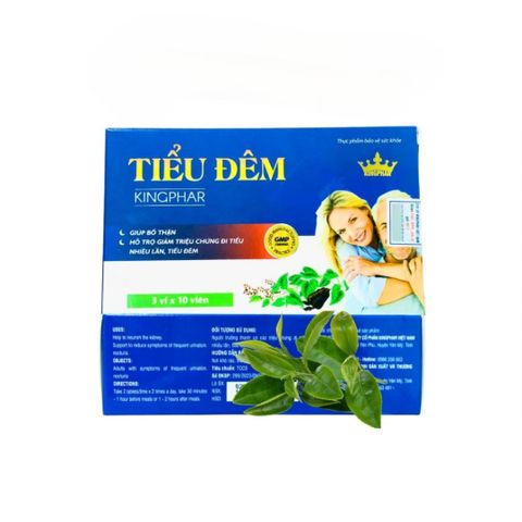 Viên Uống Tiểu Đêm Kingphar - Hỗ Trợ Bổ Thận, Giảm Tiểu Đêm, Tiểu Són, Giấc Ngủ Ngon Hơn - Hộp 30 Viên
