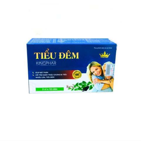 Viên Uống Tiểu Đêm Kingphar - Hỗ Trợ Bổ Thận, Giảm Tiểu Đêm, Tiểu Són, Giấc Ngủ Ngon Hơn - Hộp 30 Viên