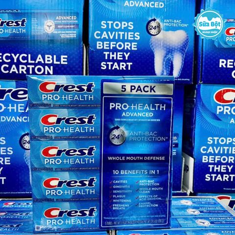 Sét 5 Kem đánh răng Crest pro- health advanced mới 167g x5