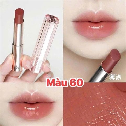 Set son Lancome idole mini butterglow 2 cây son dưỡng (Màu 10 hồng tự nhiên y màu dior 01 + Màu 60 đỏ )