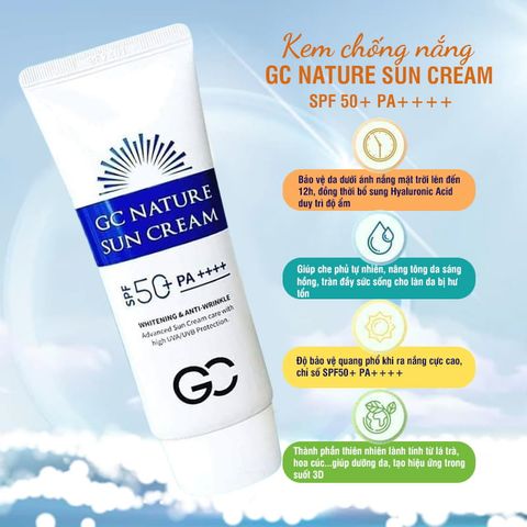 Kem chống nắng GC Nature Sun Cream spf50+ pa++++