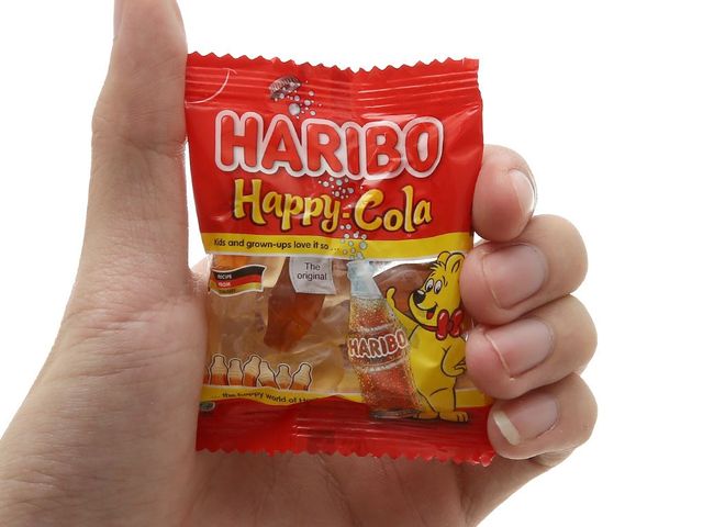 Kẹo Dẻo Haribo Happy Cola 250g - Hương Vị Cola Ngọt Ngào, Snack Thích Hợp Cho Mọi Lứa Tuổi, Bánh Kẹo Ngon Miệng Đức