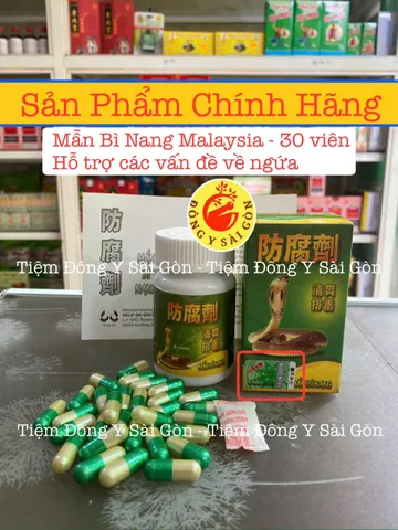 Mẫn Bì Nang (Rắn) 30 Viên Xịn - Hỗ Trợ Ngứa, Thanh Nhiệt, Giải Độc, Bảo Vệ Gan - Thực Phẩm Chức Năng Từ Malaysia