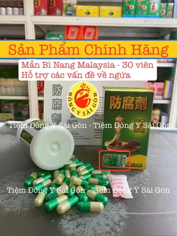 Mẫn Bì Nang (Rắn) 30 Viên Xịn - Hỗ Trợ Ngứa, Thanh Nhiệt, Giải Độc, Bảo Vệ Gan - Thực Phẩm Chức Năng Từ Malaysia
