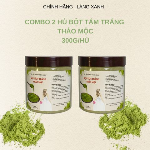 Bộ sản phẩm 2 Hũ Bột Tắm Trắng Thảo Mộc 700g - Dưỡng Da Body Thiên Nhiên, Giúp Trắng Sáng Da