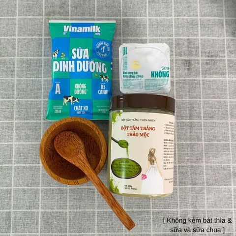 Bột Tắm Trắng Thảo Mộc 500g - Sản Phẩm Dưỡng Da Thiên Nhiên Chất Lượng Cao, Tặng 1 Bịch Hấp Dẫn