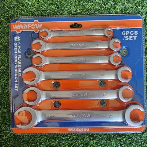 Bộ Cờ Lê 2 Đầu Miệng 6 Chi Tiết Wadfow WDS2406 - Kích Thước 8-24mm, Chất Liệu Thép Bền, Thiết Kế Dễ Dùng