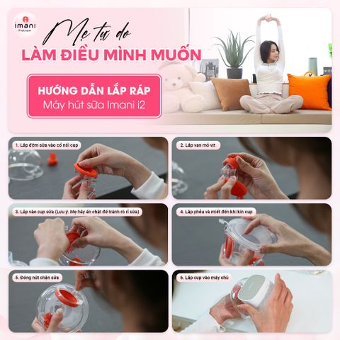 Máy Hút Sữa Không Dây Imani I2 Hàn Quốc - Rảnh Tay, Thiết Kế 5 Cấp Độ Hút & Massage, An Toàn Cho Mẹ và Bé
