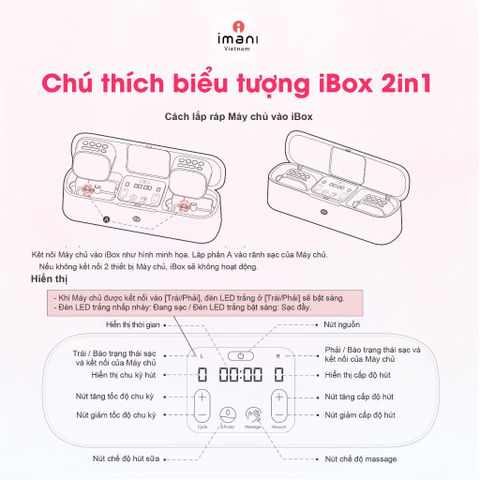 Máy Hút Sữa Rảnh Tay IMANI Ibox 2in1 Hàn Quốc - Thiết Kế Thông Minh, Công Nghệ Hút Kiệt, Không Đau, Bảo Hành 1 Năm