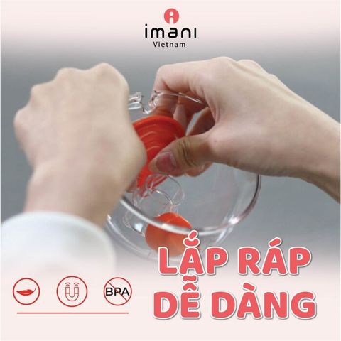 Cốc lẻ máy hút sữa Imani 200ml - Nhựa an toàn không BPA, phụ kiện thay thế cho cốc hút sữa rảnh tay, tiện lợi cho mẹ và bé