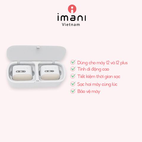 Dock Sạc Nhanh Cho Máy Hút Sữa Imani I2, I2 Plus - Sạc Cùng Lúc 2 Thiết Bị, Chất Lượng Hàn Quốc, An Toàn Cho Mẹ Và Bé