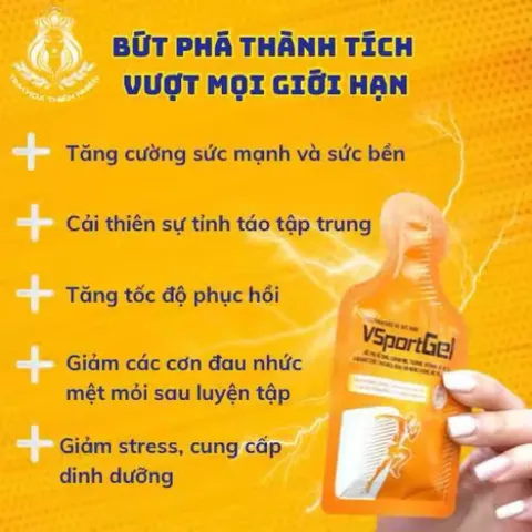 Gel Bổ Sung Năng Lượng Nhanh VSport 15g - Thực Phẩm Chức Năng Dành Cho Người Chơi Thể Thao và Người Cần Tỉnh Táo