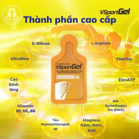 Gel Bổ Sung Năng Lượng Nhanh VSport 15g - Thực Phẩm Chức Năng Dành Cho Người Chơi Thể Thao và Người Cần Tỉnh Táo