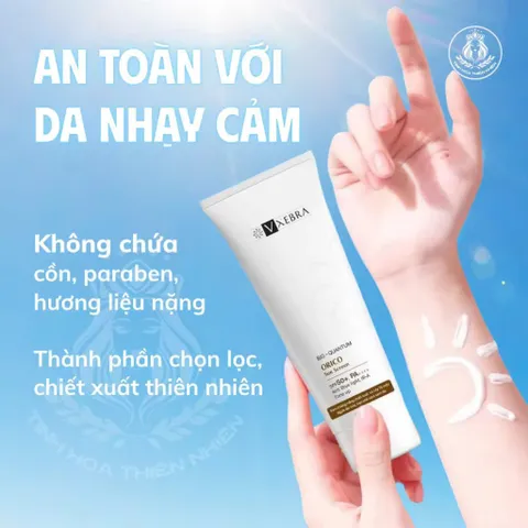 Kem Chống Nắng Kiềm Dầu Vxebra 50g - Nâng Tone Nhẹ, Dưỡng Ẩm, Chống Nước Cho Da Mặt, Phù Hợp Da Dầu, Chống Tia UV