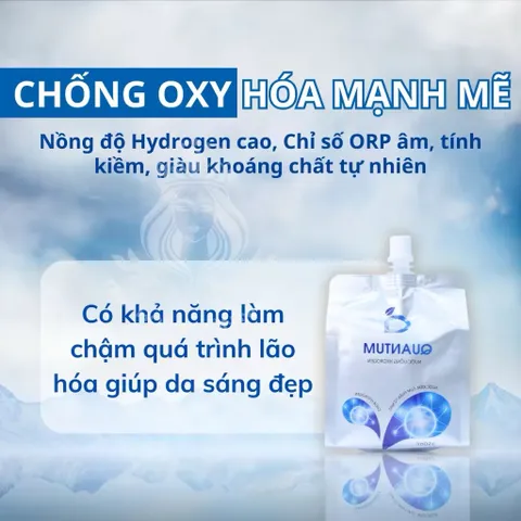 Nước Khoáng Ion Kiềm Giàu Hydrogen Quantum 1 Thùng (350ml x10 Gói) - Giúp Cân Bằng Axit, Tăng Cường Sức Đề Kháng и Phòng Chống Lão Hóa