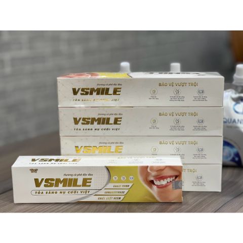 Kem đánh răng Vsmile - Giúp hơi thở thơm mát, ngăn ngừa mảng bám, chăm sóc răng miệng và ngừa đột quỵ hiệu quả
