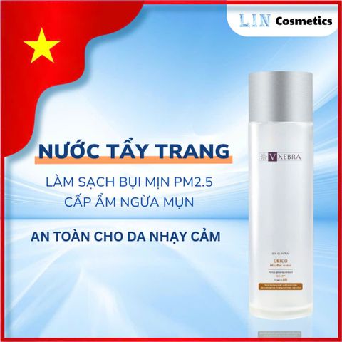 Nước Tẩy Trang Không Cồn Vxebra 190ml - Dành Cho Da Dầu Mụn, Dịu Nhẹ, An Toàn Cho Da Nhạy Cảm, Làm Sạch Sâu, Giảm Mụn