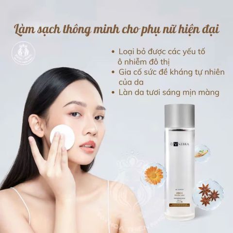 Nước Tẩy Trang Không Cồn Vxebra 190ml - Dành Cho Da Dầu Mụn, Dịu Nhẹ, An Toàn Cho Da Nhạy Cảm, Làm Sạch Sâu, Giảm Mụn