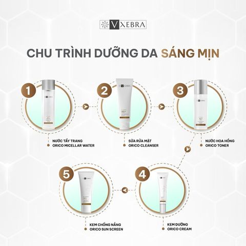 Bộ Combo Mỹ Phẩm Skincare 5 Bước Organic Vxebra - Chăm Sóc Da An Toàn, Hiệu Quả Từ Thiên Nhiên