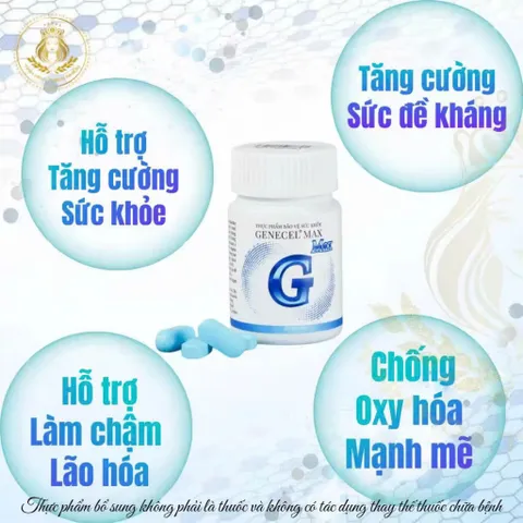 Thực phẩm chức năng Gencel Max 30 viên - Tăng cường sức đề kháng và hệ miễn dịch, hỗ trợ sức khỏe tổng thể
