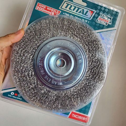 Bánh Cước Total TAC36081 200mm - Phụ Kiện Máy Mài Lông Thép Chất Lượng Cao, Bền Chắc, Chà Sạch Gỉ Sét Kim Loại