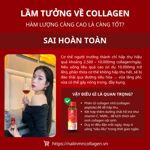 Nước Uống Collagen Na'li Nutri - Hỗ Trợ Trẻ Hóa Da, Căng Bóng, 10 Chai 50ml - Thành Phần Đức, Nhật, Vitamin C, Yến Sào