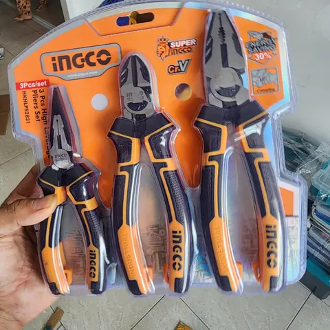 Bộ 3 Kìm Cao Cấp INGCO HKHLPS2831 - Kìm Răng, Kìm Cắt, Kìm Nhọn Thép CR-V, Dụng Cụ Cầm Tay Chất Lượng Cao