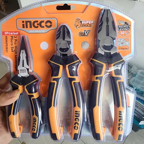 Bộ 3 Kìm Cao Cấp INGCO HKHLPS2831 - Kìm Răng, Kìm Cắt, Kìm Nhọn Thép CR-V, Dụng Cụ Cầm Tay Chất Lượng Cao