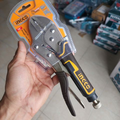 Kìm bấm hàm INGCO HSJP0110 10 inch - Dụng cụ cầm tay bền chắc, thép Cr-V mạ niken, lý tưởng cho thợ cơ khí và gia đình