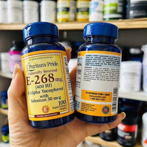 Vitamin E 268mg Puritan’s Pride 100 viên