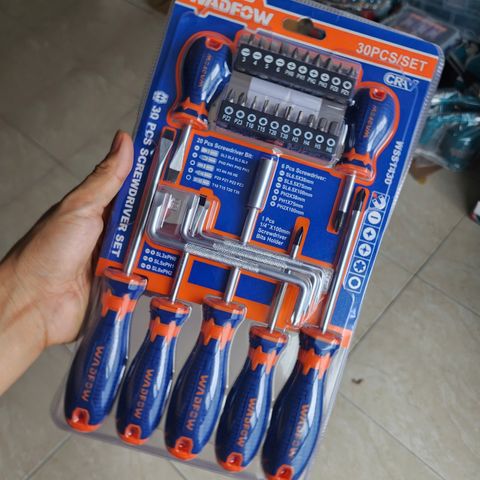 Bộ 30 Món Tua Vít WADFOW WSS1430 - Dụng Cụ Cầm Tay Đa Năng Chất Liệu CR-V, Đầu Vít Đa Dạng Phục Vụ Sửa Chữa Điện Tử, Cơ Khí