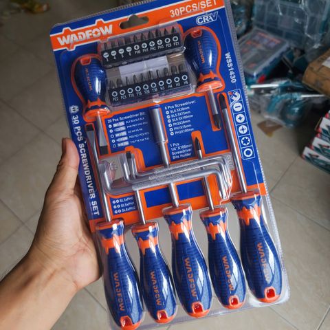 Bộ 30 Món Tua Vít WADFOW WSS1430 - Dụng Cụ Cầm Tay Đa Năng Chất Liệu CR-V, Đầu Vít Đa Dạng Phục Vụ Sửa Chữa Điện Tử, Cơ Khí
