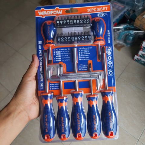 Bộ 30 Món Tua Vít WADFOW WSS1430 - Dụng Cụ Cầm Tay Đa Năng Chất Liệu CR-V, Đầu Vít Đa Dạng Phục Vụ Sửa Chữa Điện Tử, Cơ Khí