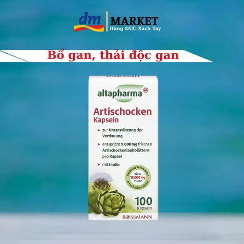 Viên uống bổ gan Artischocken Altapharma - Giải độc, làm mát gan, cải thiện sức khỏe làn da - Hàng Đức chính hãng