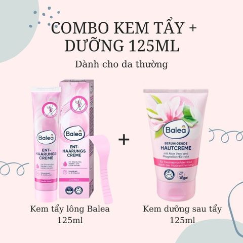 Kem Tẩy Lông và Dưỡng Da Balea 125ml - An Toàn & Hiệu Quả cho Vùng Da Nhạy Cảm, Không Gây Khô Rát, Hàng Đức Chính Hãng