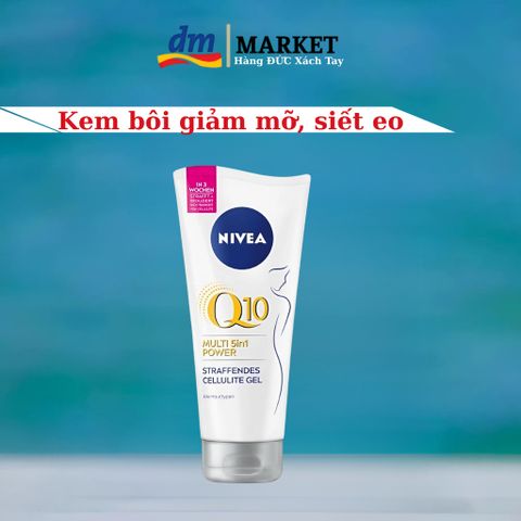 Kem Săn Chắc Cơ Thể Nivea Q10 Multi 5in1 200ml - Giảm Mỡ, Tái Tạo Da, Ngăn Ngừa Cellulite, Hàng Đức